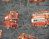 Red London Buses on Slate Grey With London Names